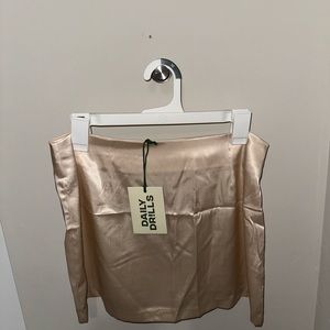 Daily Drills satin mini skirt